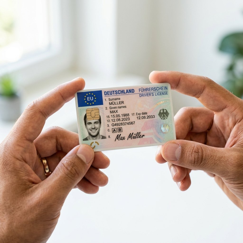 Original EU Scheckkartenformat Führerschein KBA Registriert Flensburg